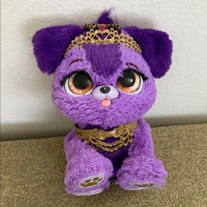 Present Pets Princess Mazie Purple Dog Interactive Plush Toy w Over 100 Sounds